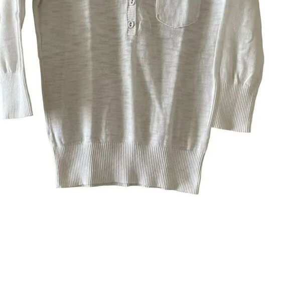 Mossimo Supply & Co Three Button Front V-Neck White ¾ Sleeves SZ SP #1415 - Picture 4 of 13